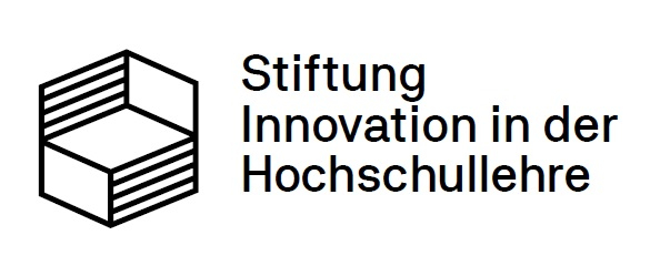 Logo der Stiftung Innovation in der Hochschullehre Schriftzug Stiftung Innovation in der Hochschullehre rechts neben einer Grafik