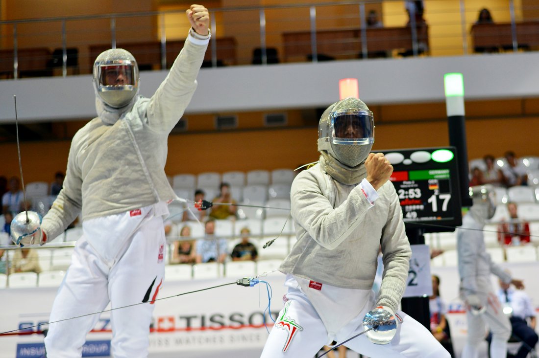 Fechter bei den Weltsportspielen der Studenten-Universiade.