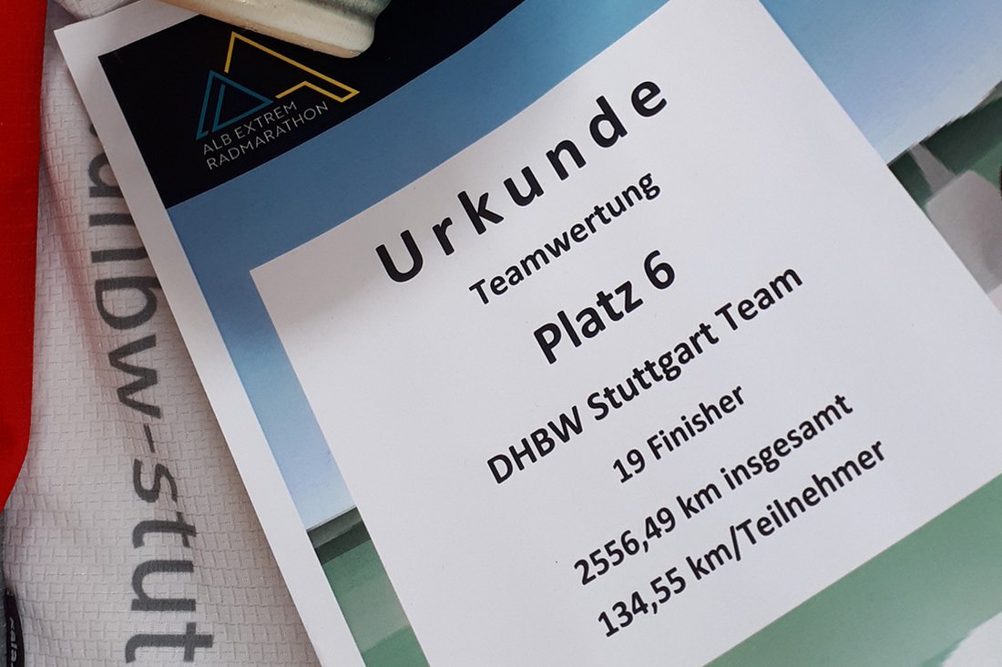 Urkunde für die Teilnahme an der ALB EXTREM 2021