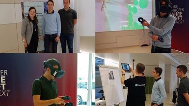 Einblick in die Welt der VR auf dem Machine@Hand Anwendertag im Fraunhofer Forum in Berlin am 25.10.2019. 