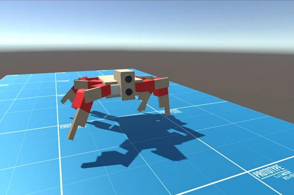 Ansicht des virtuellen Roboters Hexapod 