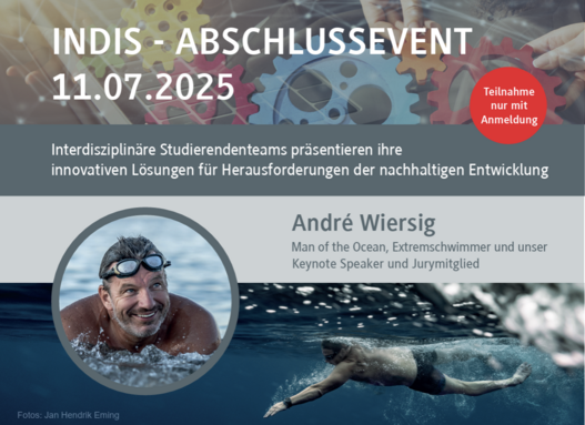 INDIS Abschlussevent mit André Wiersig, Extremschwimmer und Keynote Speaker INDIS Abschlussevent mit André Wiersig, Extremschwimmer und Keynote Speaker