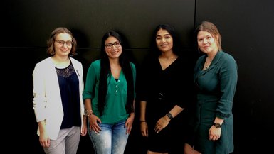 Bild v.l.n.r.: Kristin Euchner, Diana Vidal, Sakithya Shanmugaratnam, Randi Kleist
