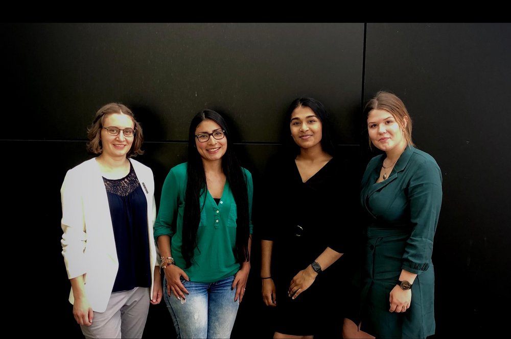 Bild v.l.n.r.: Kristin Euchner, Diana Vidal, Sakithya Shanmugaratnam, Randi Kleist