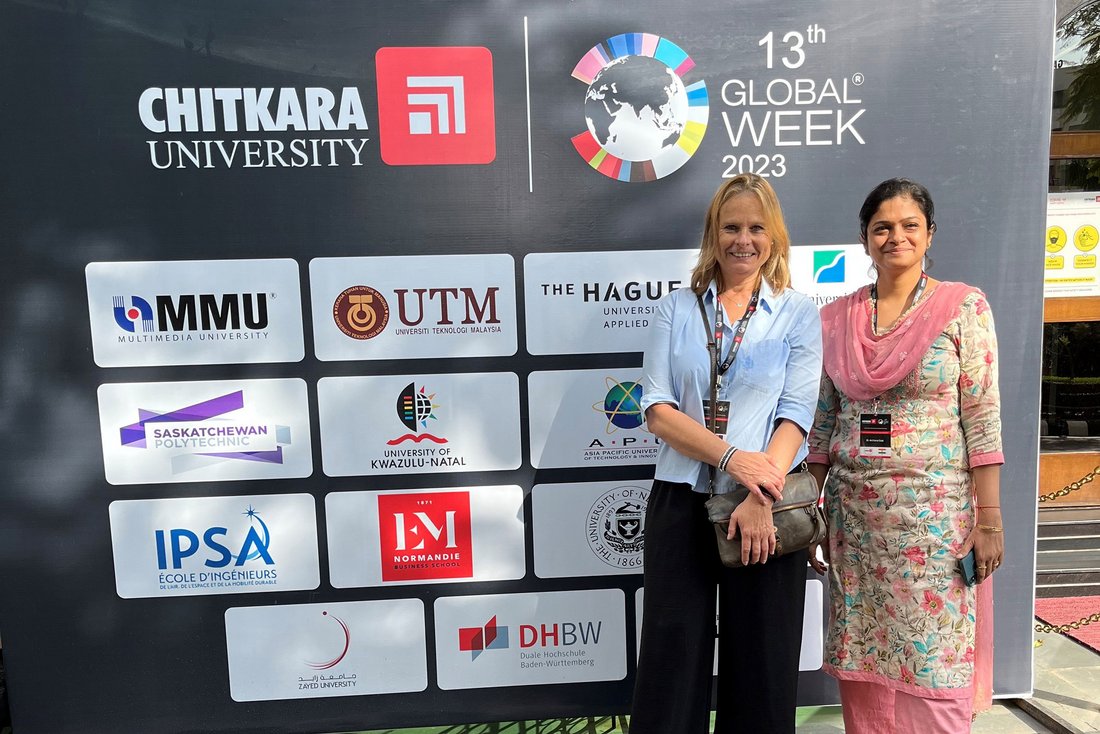 Katja Stamer vom Campus Horb bei der 13. Global Week an der Chitkara Universität in Chandigarh