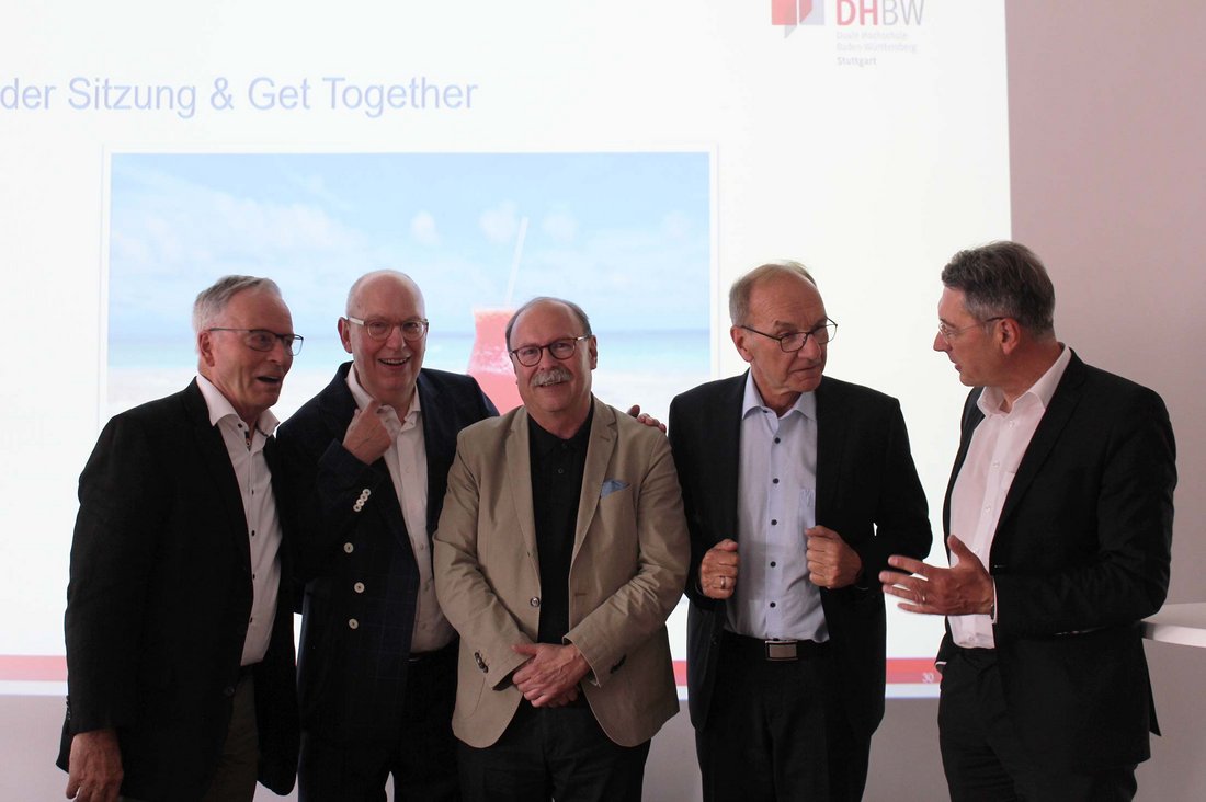  v.l.n.r.: Prof. Dr. Werner Rössle, Prof. Dr. Bernd Müllerschön, Prof. Dr. Jürgen Kirsch, Prof. Dr. Michael Schuler, Prof. Dr. Joachim Weber 