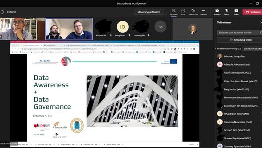 Screenshot des virtuellen Events rund um das Thema der innovativen Technologien im FM. Screenshot des virtuellen Events