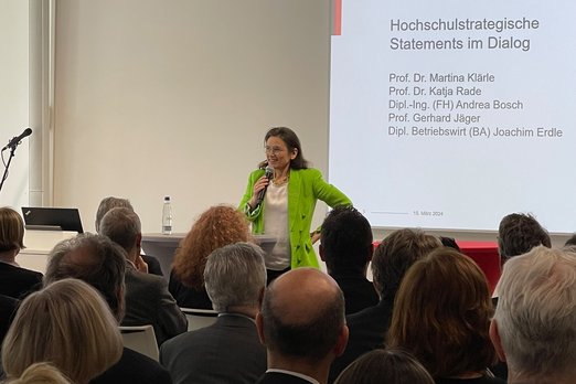 Prof. Dr. Martina Klärle, Präsidentin der DHBW, während ihrer Rede