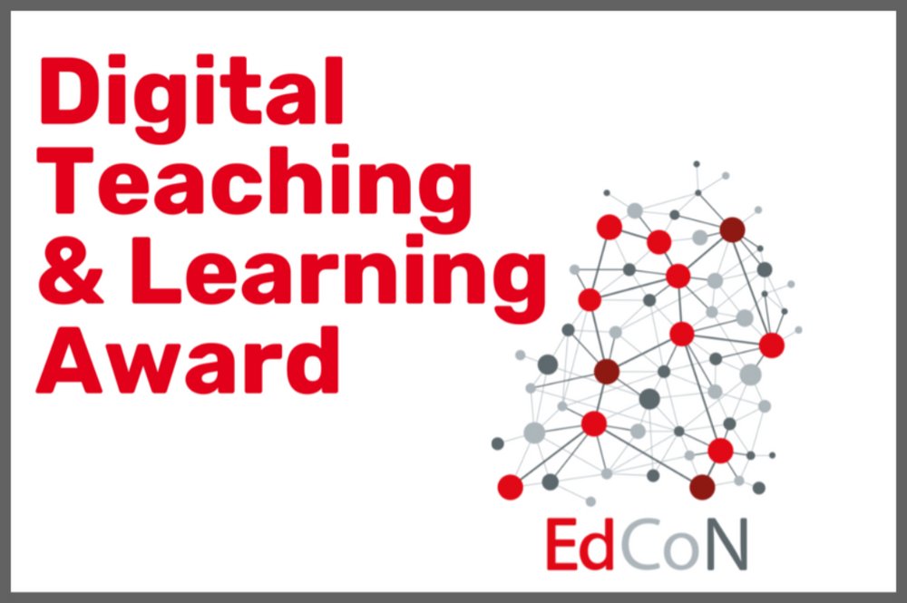 Illustration mit dem Schriftzug Digital Teaching & Learning Award