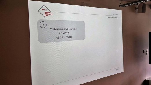 Inhaltliche Vorbereitung des Boot Camps am 27. bis 29.09.2019