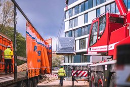 Neubau Technik - Anlieferung Windkanal