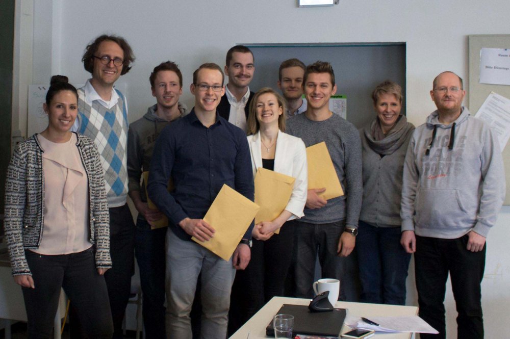 v.l.n.r.: Ivana Marevic, Tobias Straub, Matthias Aupperle, David Stürner, Birk Schweppe, Franziska Brendel, Hendrik Kappler, Leon Ambaum, Martina Strifler, Michael Schlegel