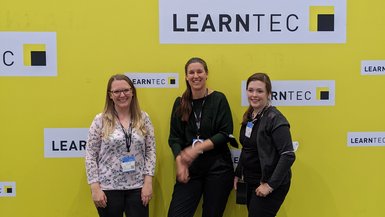 Besuch der Learntec von Amelie Büchler - DHBW Stuttgart, Vera Engelbart – DHBW Ravensburg und Judit Klein-Wiele - DHBW Stuttgart (Teil der Arbeitsgruppe AR/VR)