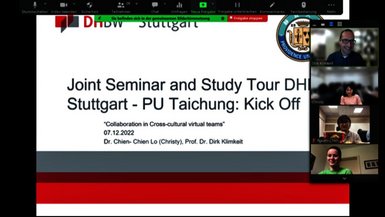 Virtuelles Seminar-Kick Off zur Vorbereitung auf die Reise nach Malaysia. Screenshot vom virtuellen Treffen