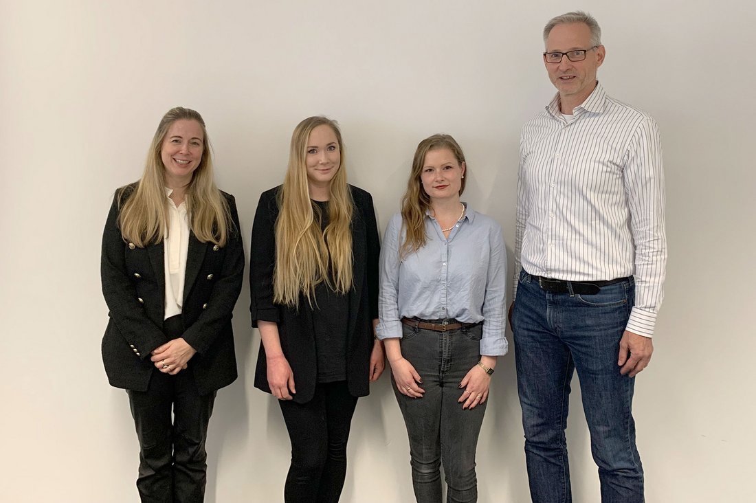 Projektteam v.l.n.r. Eva Grunert, Eva Hilt, Lena Scheeff, Prof. Dr. Rainer Patjens