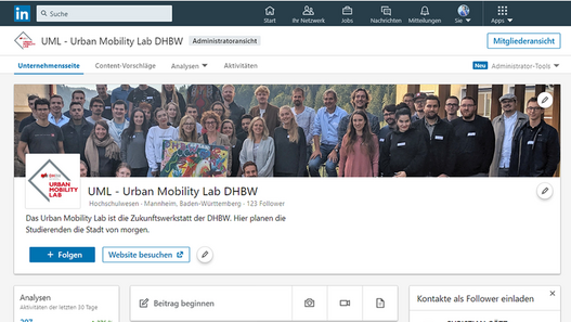 Screenshot der UML-Seite bei LinkedIn 