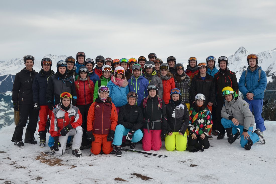 Teilnehmer der Ski- und Snowboardexkursion 2016