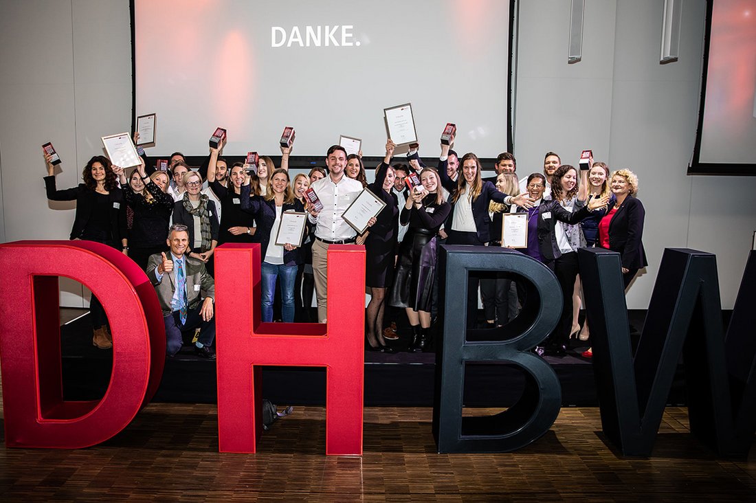 Die Gewinner des Dualen Partner Awards 2019 (Foto: DHBW Präsidium/Jürgen Biniasch)