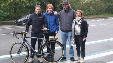 Foto (v.l.n.r.): Nico Hofmann, Jakob Seitzer, Jan von Berg, Helene Schächtele 