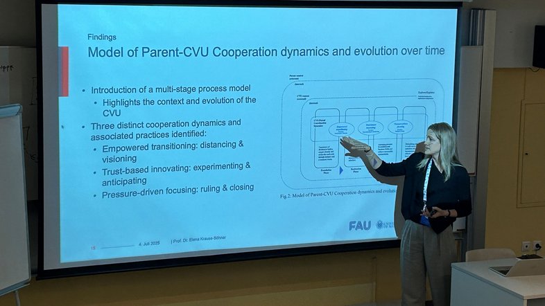 Prof. Dr. Elena Krause-Söhner erklärt eine Grafik.