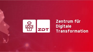 Logo des ZDT auf rotem Hintergrund
