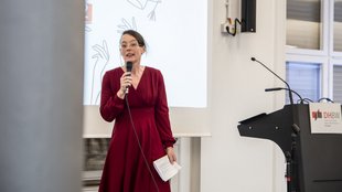 Prof. Dr. Melanie Werner während ihrer Moderation.