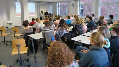 Informationsveranstaltung FEM-Future Education in Midwifery am 12.2.2019 an der DHBW Stuttgart. Informationsveranstaltung FEM-Future Education in Midwifery am 12.2.2019 an der DHBW Stuttgart.
