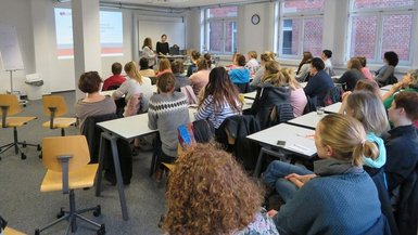 Informationsveranstaltung FEM-Future Education in Midwifery am 12.2.2019 an der DHBW Stuttgart.