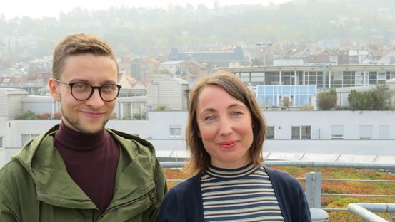 Janne Jussinniemi (finnischer Stipendiat) und Dr. Rose Seifert (Project Manager) Janne Jussinniemi (finnischer Stipendiat) und Dr. Rose Seifert (Project Manager)
