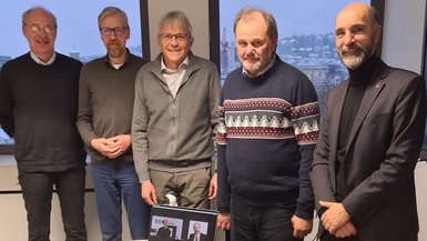 v.l.n.r. Prof.  Dr.-Ing. Harald Stuhler, Prof. Dr.-Ing. Dipl.-Kfm. Christoph Runde, Ulrich Barth, Ulrich Höschle, Prof. Dr. Dirk Reichardt