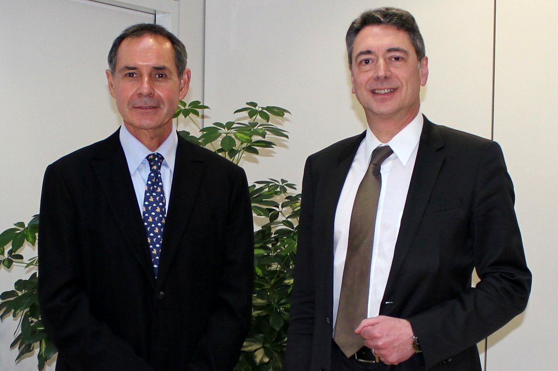 Prof. Arnold van Zyl PhD/Univ. of Cape Town, Präsident der DHBW und Prof. Dr. Joachim Weber, Rektor der DHBW Stuttgart