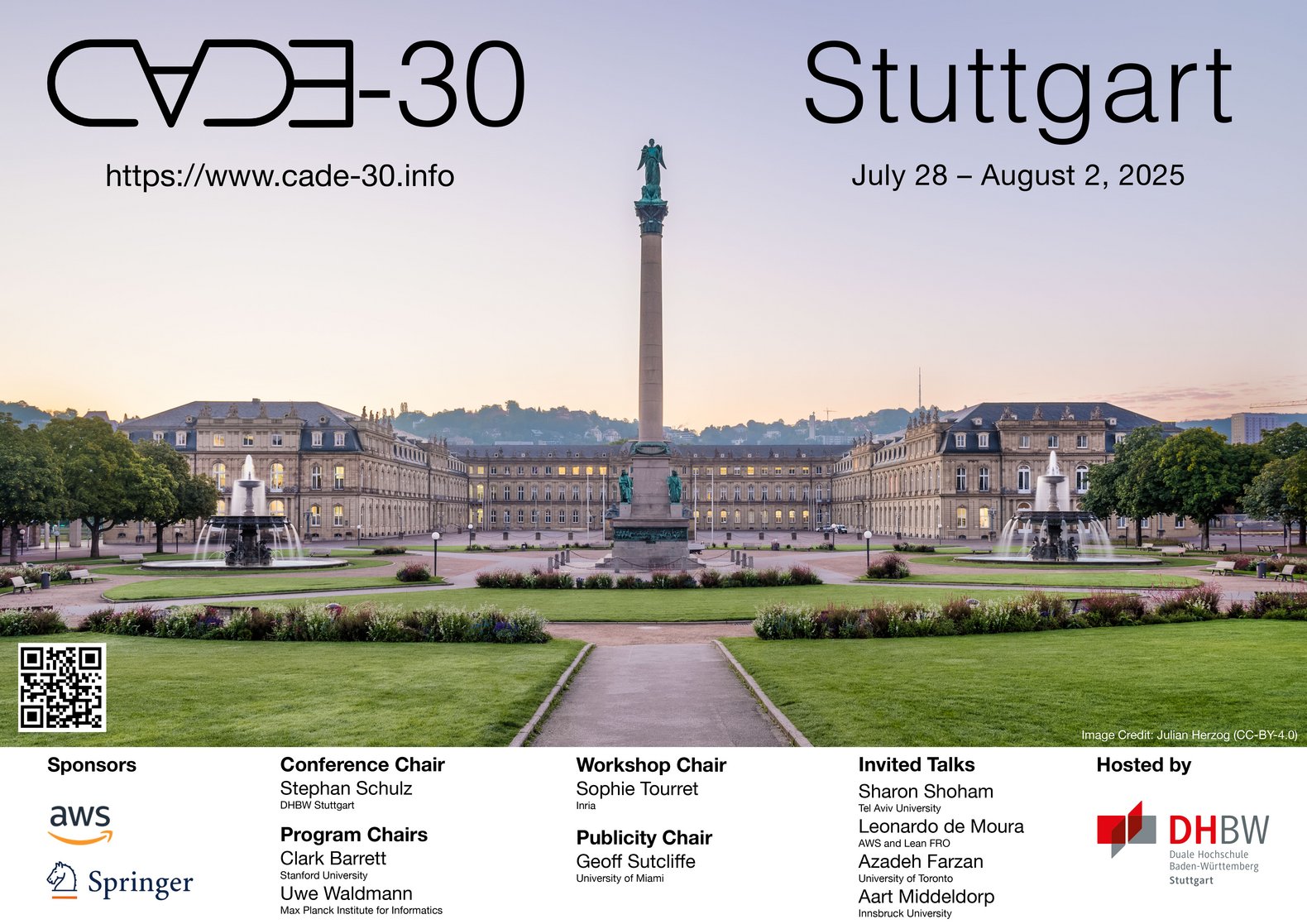 The 30th International Conference on Automated Deduction (CADE-30)