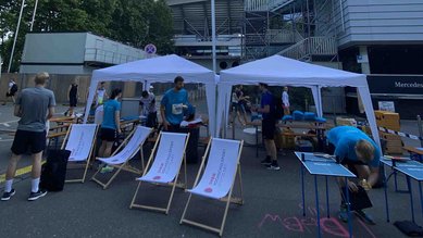 Impressionen vom Stuttgart-Lauf 2022 - Stand der DHBW Stuttgart