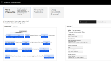 IBM Watson Knowledge Studio Grafik zur Veranschaulichung