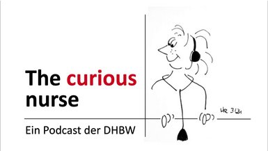 Grafik mit Schriftzug The curious nurse