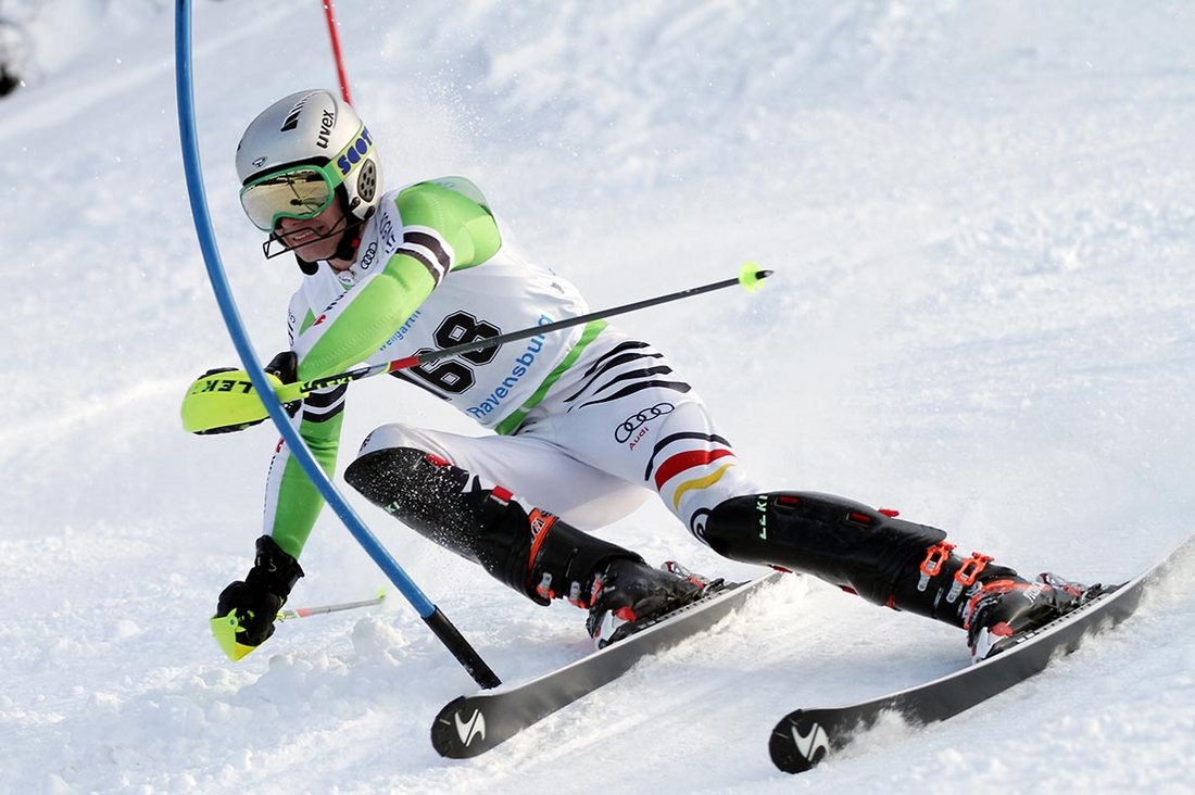 Die deutschen Hochschulmeisterschaften Ski Alpin fanden am 18. Januar 2018 auf der Breitenalpe am Diedamskopf im Bregenzerwald statt. Bild: K. Achberger, TG Biberach