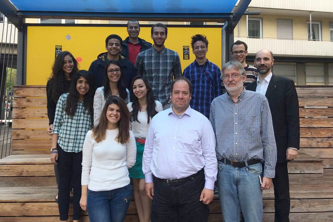 Studierende aus Kairo mit Professoren der DHBW Stuttgart