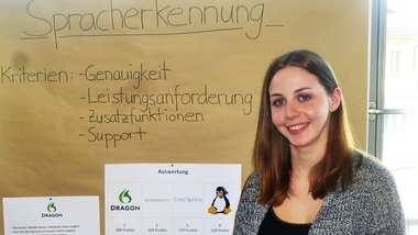 Studierende stellt Spracherkennung vor