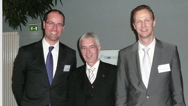 v.l.n.r.: Prof. Dr. Mitschele, Prof. Dr. Goecke, Prof. Dr. Hellenkamp