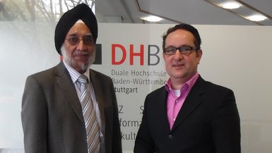 Prof. Dr. Joginder Singh Lamba (l.) und Prof. Dr. Dirk H. Hartel