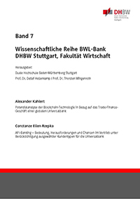 Cover Wissenschaftliche Reihe BWL-Bank Band 7