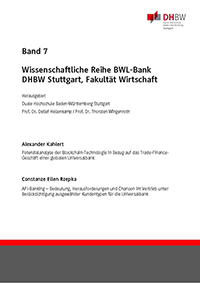 Cover Wissenschaftliche Reihe BWL-Bank Band 7 Cover Wissenschaftliche Reihe BWL-Bank Band 7